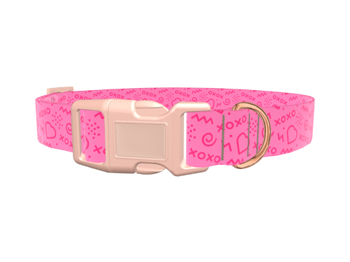 Geometric Valentine XO Dog Collar
