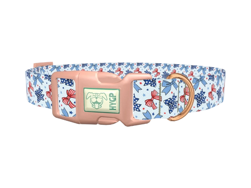 Patriotic Bows Dog Collar