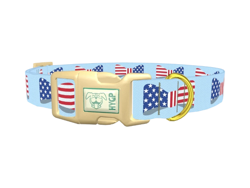 Patriotic Bowtie Dog Collar