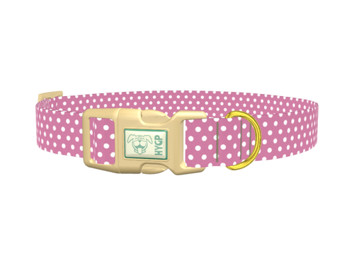 Pink Polka Dot Dog Collar