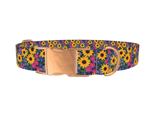 Floral Sunflower Dog Collar