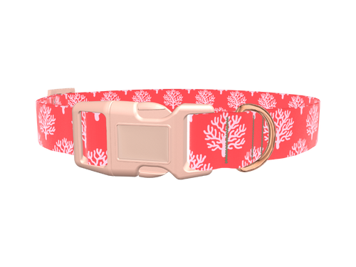 Coral Pattern Dog Collar