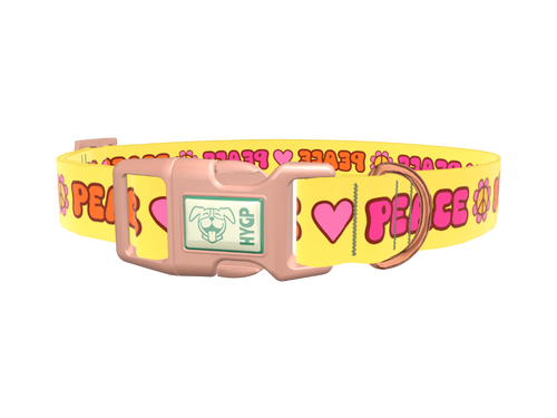 Peace Hippie Dog Collar