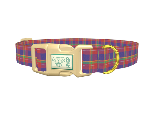Multicolor Plaid Dog Collar