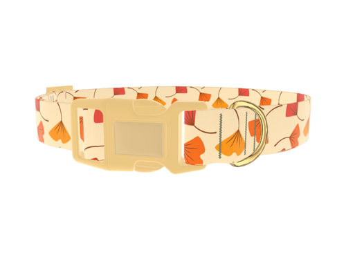 Ginkgo Leaf Pattern Dog Collar