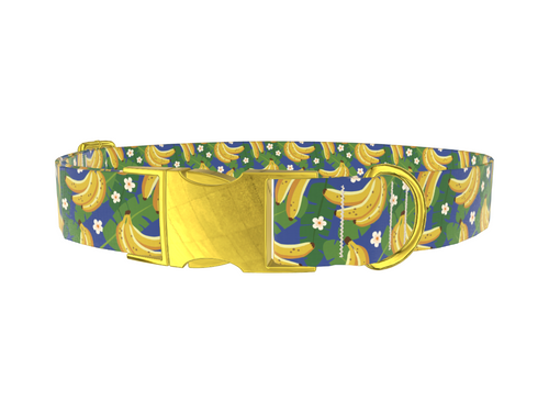 Tropical Banana Leaf Dog Collar