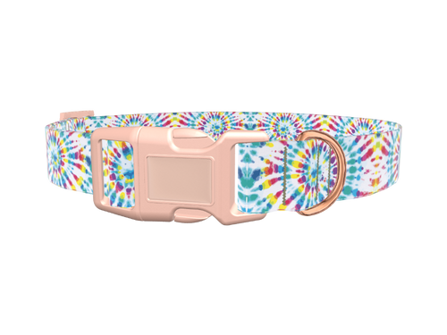 Spiral Tie-Dye Dog Collar