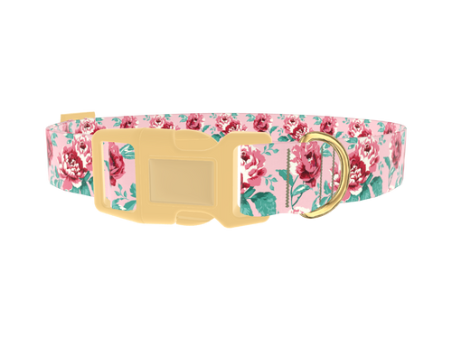 Pink Peony Dog Collar