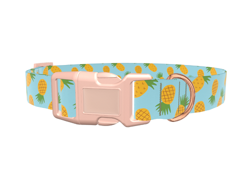 Blue Pineapple Dog Collar