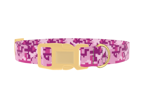 Pink Digital Camo Dog Collar
