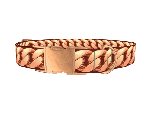 Rose Gold Chain Dog Collar