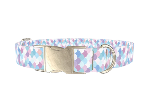 Pastel Mermaid Scale Dog Collar