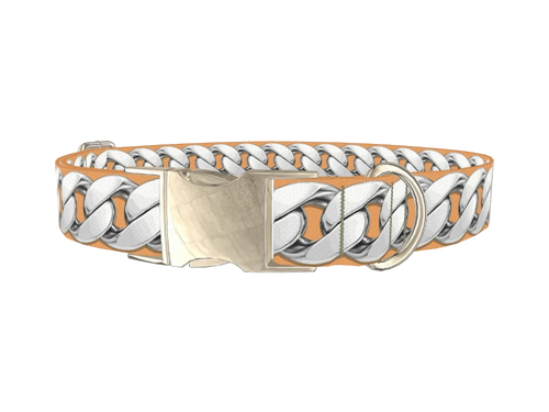 Silver Chain Link Dog Collar