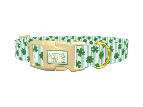 Clover Stripes Dog Collar