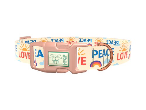 Peace Love Rainbow Dog Collar