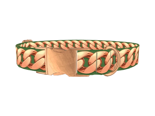 Rose Gold Chain Dog Collar