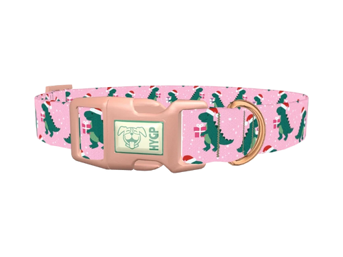 Christmas Dino Dog Collar