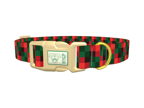 Plaid Check Dog Collar