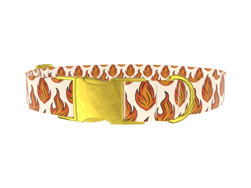 Blazing Flame Dog Collar