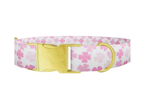 Pink Clover Dog Collar