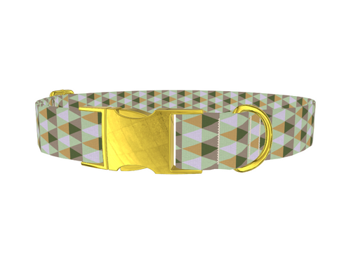 Geometric Rhombus Pattern Dog Collar