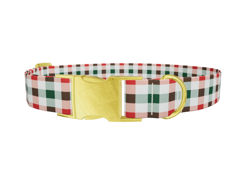 Striped Plaid Dog Collar