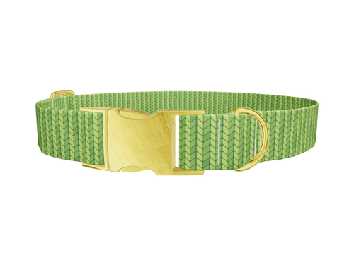 Geometric Knit Pattern Dog Collar