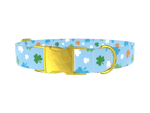Colorful Clover Dog Collar