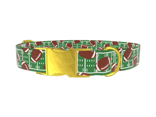 Green Football Field Dog Collar