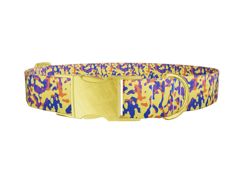 Multicolor Abstract Camo Dog Collar