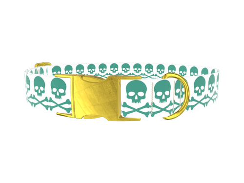 Skull and Crossbones Dog Collar
