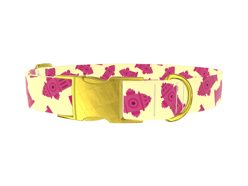 Hydrant Pattern Dog Collar