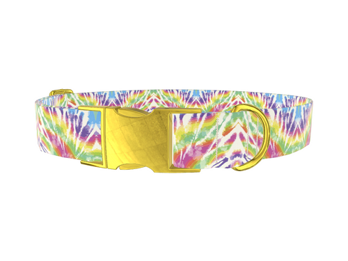 Multicolor Tie-Dye Dog Collar