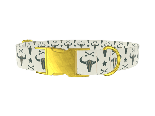 Western Skull and Arrows Dog Collar