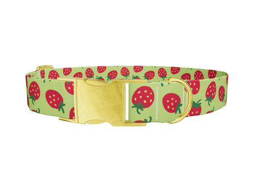 Strawberry Pattern Dog Collar