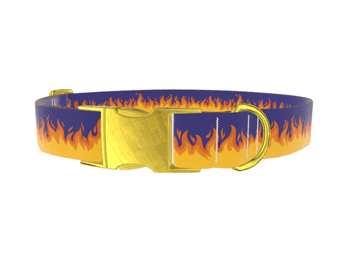 Flame Pattern Dog Collar
