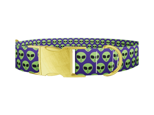 Alien Head Dog Collar