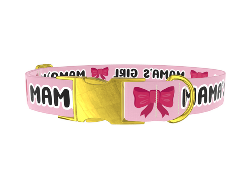 Mama's Girl Bow Dog Collar