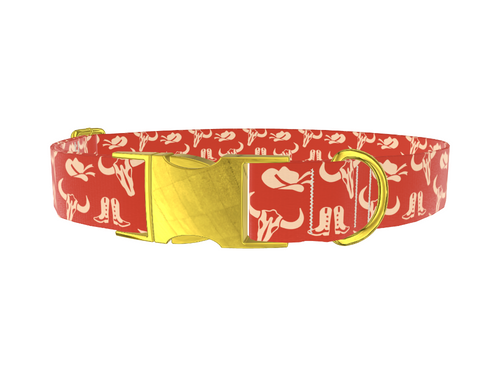 Western Cowboy Pattern Dog Collar