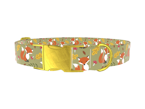 Woodland Fox Dog Collar