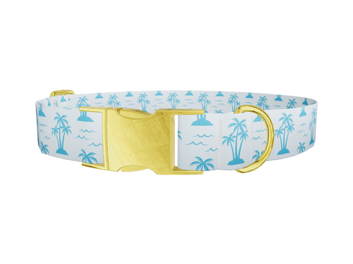 Blue Palm Island Dog Collar