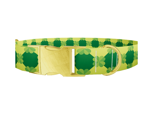 Geometric Clover Pattern Dog Collar