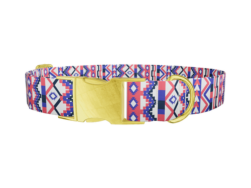 Colorful Tribal Pattern Dog Collar