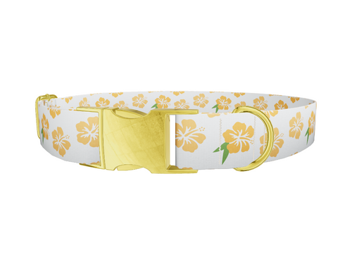 Tropical Hibiscus Dog Collar
