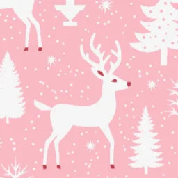 Xmas_PinkDeersTrees