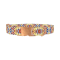 Multicolor Tie Dye Dog Collar - metal rose gold