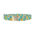 Floral Narcissus Dog Collar - metal silver