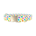 Colorful Easter Egg Dog Collar - metal silver