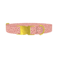 Pink Cheetah Dog Collar - metal gold