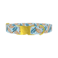 Leaf Pattern Dog Collar - metal gold